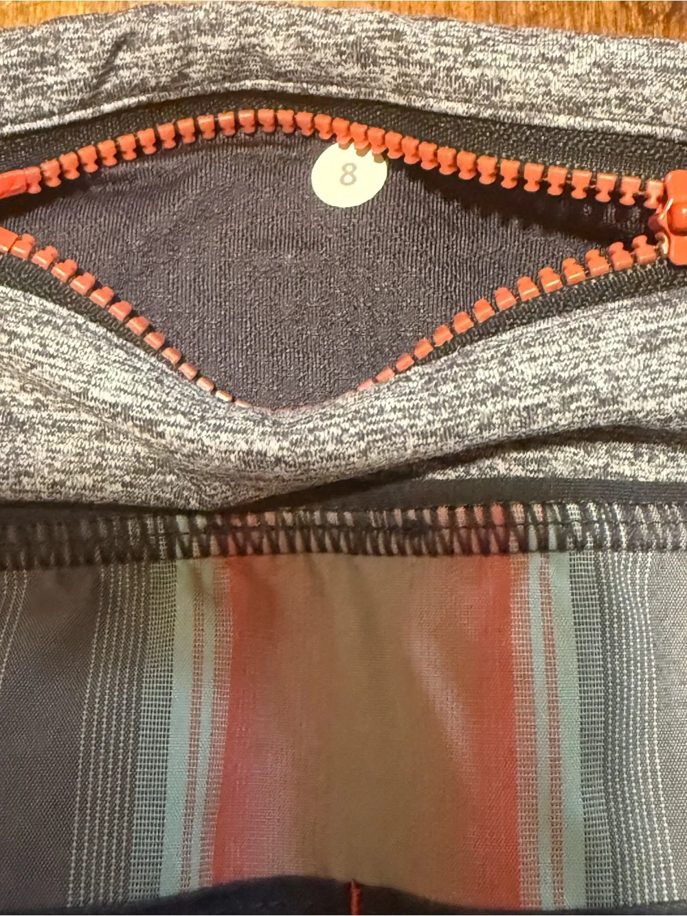 lululemon athletica Speed Shorts Alarming Ombre Striped Size 8 Like New